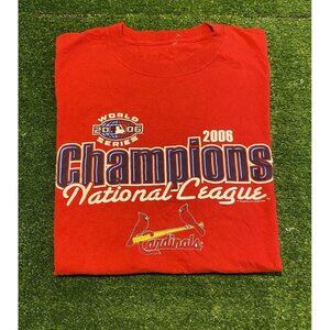 Vintage St Louis Cardinals shirt mens extra large red World Series Y2K MLB 21
